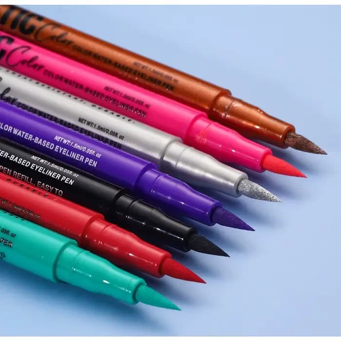 Eyeliner liquide rouge violet 12 couleurs