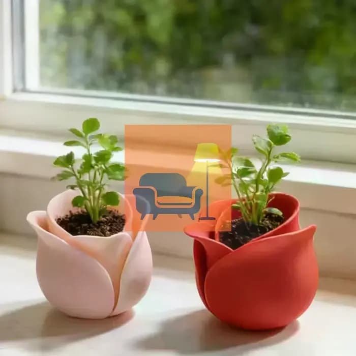 Pot de fleurs en forme de rose, mini pots créatifs pour la décoration quotidienne de la maison et le jardinage