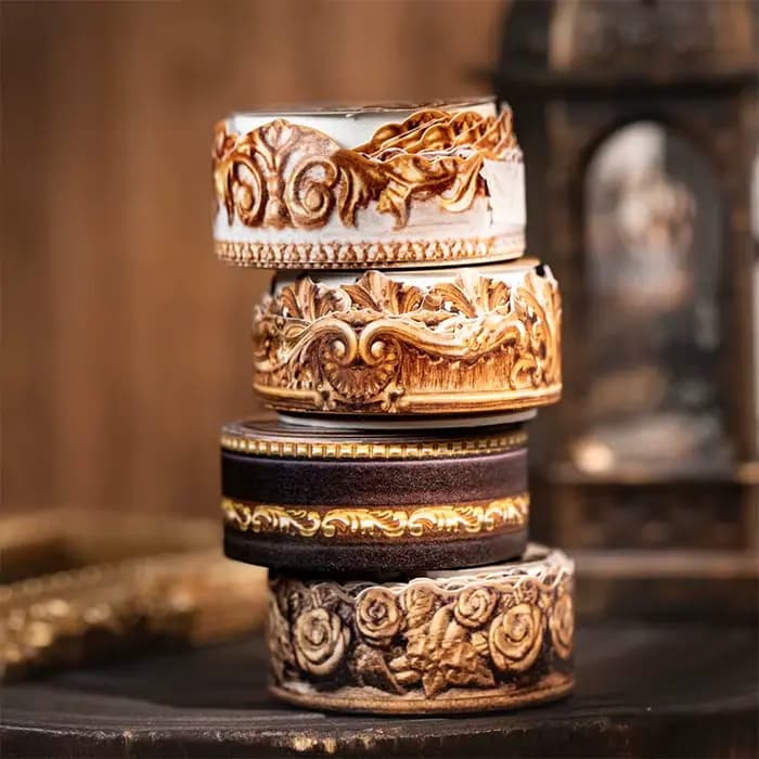 Ruban Washi de 20 mm * 2 m, style baroque rétro, pour scrapbooking DIY, ruban adhésif esthétique
