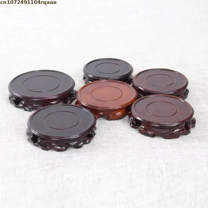 Support de présentation rond en bois, base simple pour vase, théière, statue de Bouddha, pierre, bonsaï, pot de fleurs, support décoratif de bureau