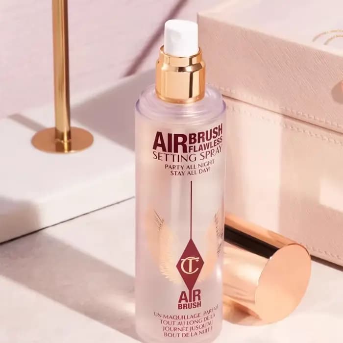 CT Face Foundation Setting Spray et Poudre Compacte Fond de Teint Liquide Lissant Super Fini Contrôle du Sébum
