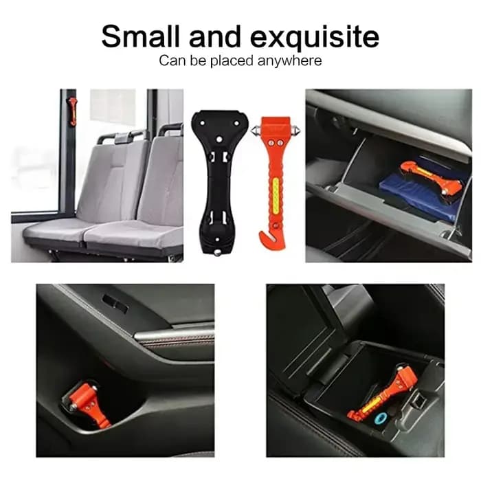 Marteau de sécurité d'urgence pour voiture, marteau d'urgence pour évasion, coupe-ceinture de sécurité, brise-vitre, marteau rouge de sauvetage pour voiture