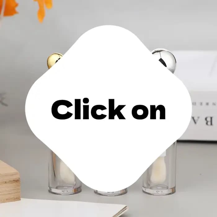 Tube de brillant à lèvres galvanisé Transparent de 5ml