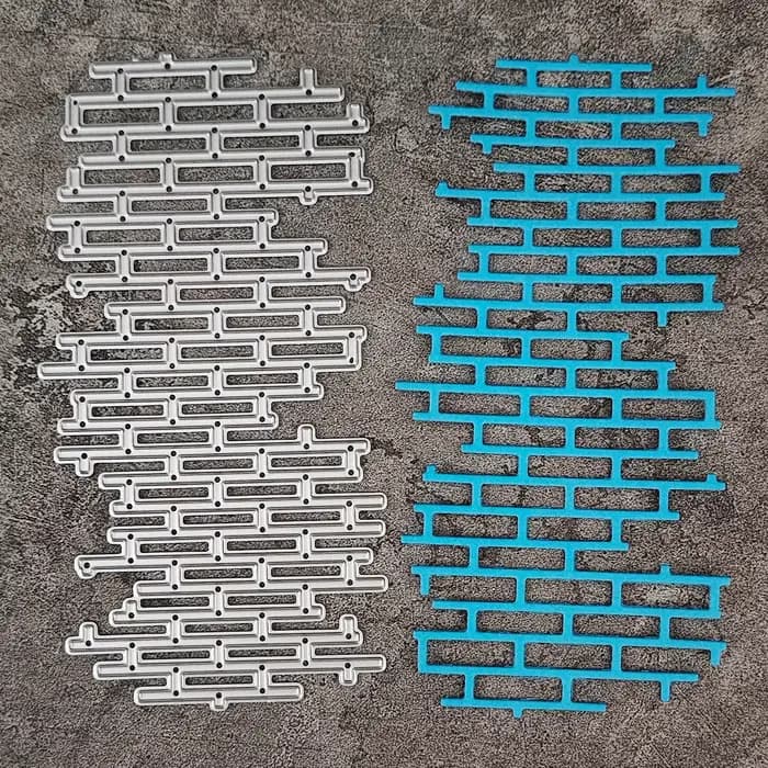 Matrices de découpe de fond de grille de motif de mur de brique pour Scrapbooking carte postale fond décoration pochoir de coupe de poinçon