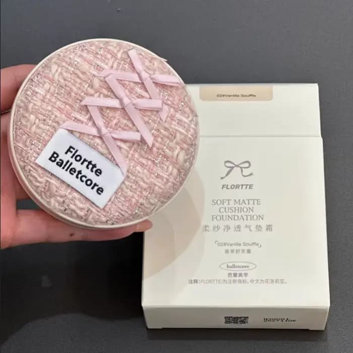 FLORTTE Base De Maquillage Ballet fond De teint liquide végétalien doux coussin d'air BB CC crème contrôle De l'huile