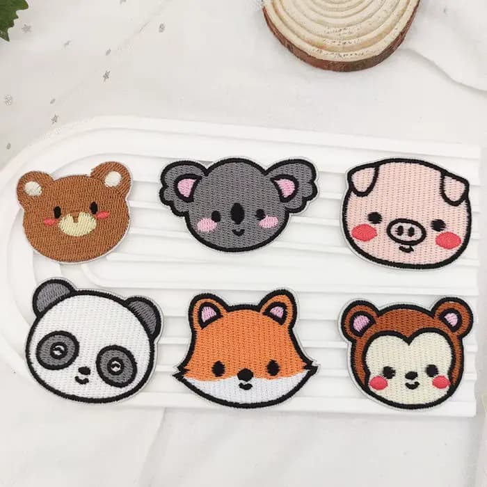 Animaux mignons enracinés Lapins Chiens, plus foncés que des patchs de broderie auto-adhésifs, vêtements décoratifs, sacs, chaussures, chapeaux, étudiant, papeterie