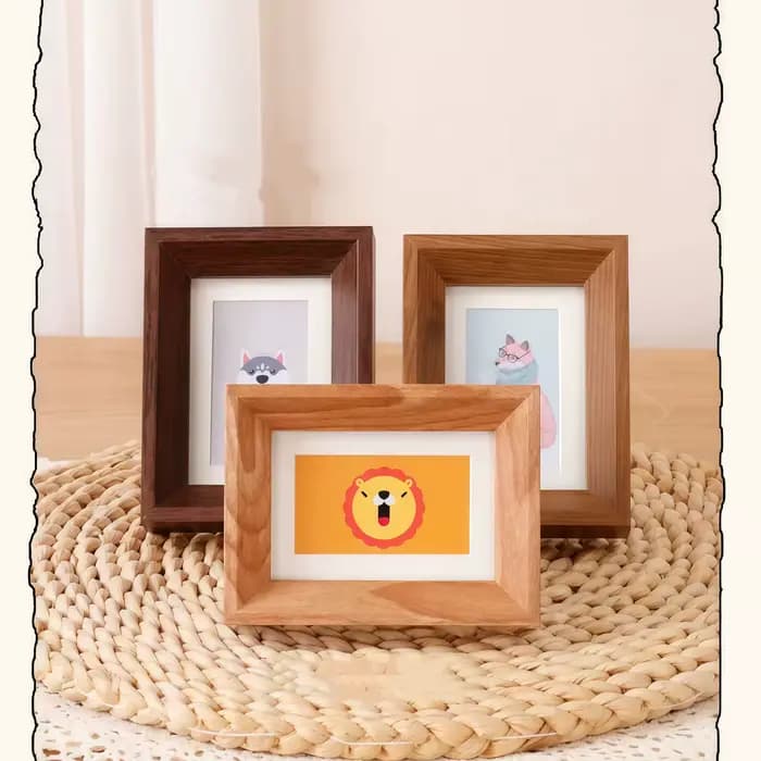 Cadre photo miniature personnalisé, design stéréoscopique, cadre photo en bois, décoration autoportante pour bureau