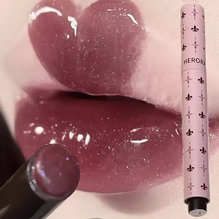 Herorange Starry Gloss à lèvres solide longue tenue hydratant non collant anti-transfert brillant pailleté fin