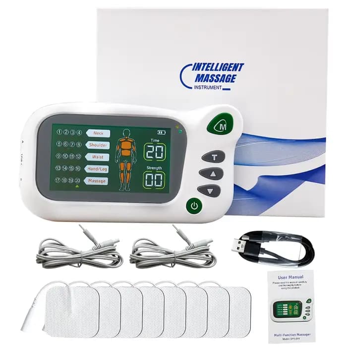 Masseur corporel numérique à impulsions douces, 20 modes, pour le soin apaisant du corps, appareil de massage domestique, stimulation des points d'acupuncture, relaxation musculaire