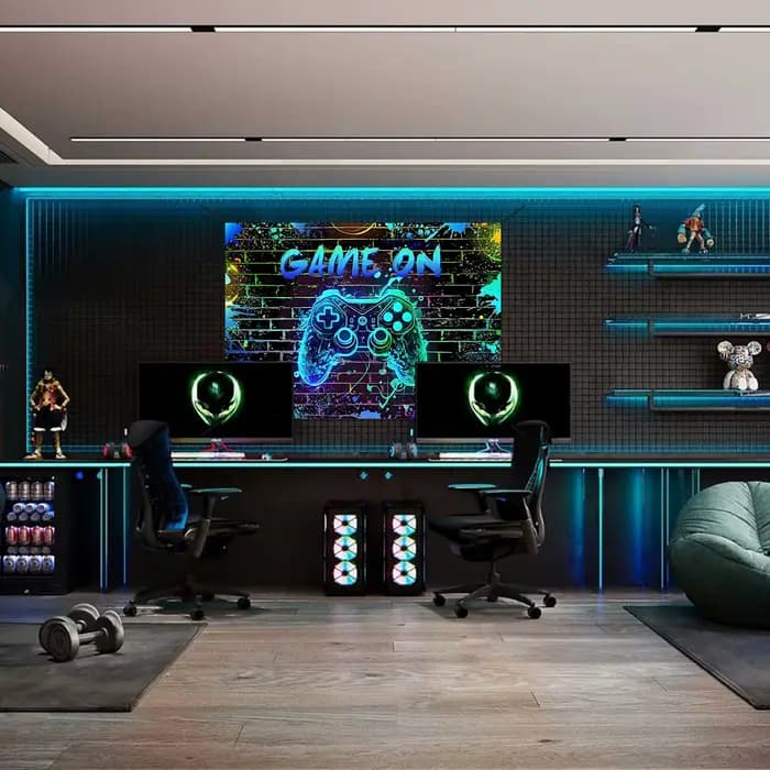 Jeu sur toile de fond jeu vidéo pour niveleur fête d'anniversaire décoration jeu vidéo joyeux anniversaire fond jeu nuit Arcade néon G