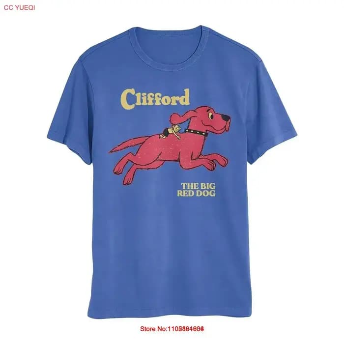 Homme taille 2X t-shirt Clifford le grand chien rouge vintage lavé légèrement doux polyvalent unisexe décontracté étiré confortable