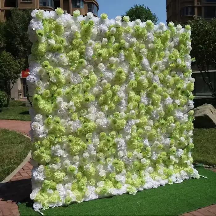 Panneau mural de fleurs 3D en soie, Rose, décoration murale florale pour mariage, décoration de maison, arrière-plan, boutique, Arrangement Photo de fête
