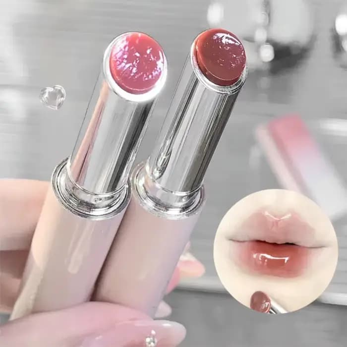 Gelée solide brillant à lèvres mignon miroir hydratant rouge marron
