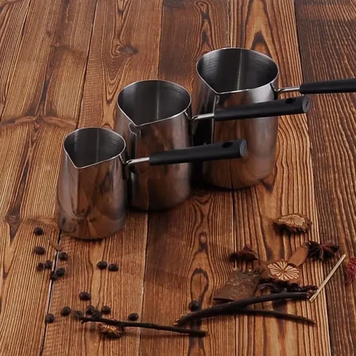 Pot de fusion de cire en acier inoxydable avec poignée en Silicone, bougie à faire soi-même, Pot pour dissoudre le savon, café chauffé/lait/chocolat