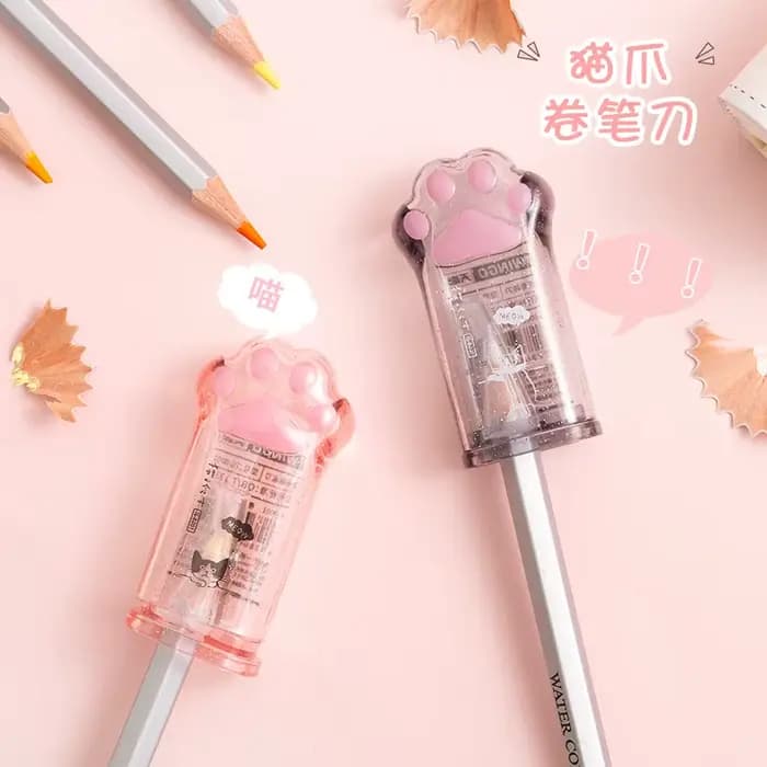 Taille-crayon en forme de patte de chat Kawaii, papeterie cadeau pour enfants, fournitures scolaires mignonnes, papeterie coréenne