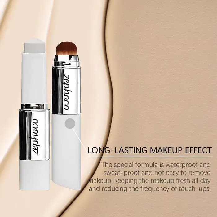 Bâton de fond de teint à couleur changeante, Base de maquillage coréenne, correcteur à haute couverture, couleur chair naturelle, 2 en 1