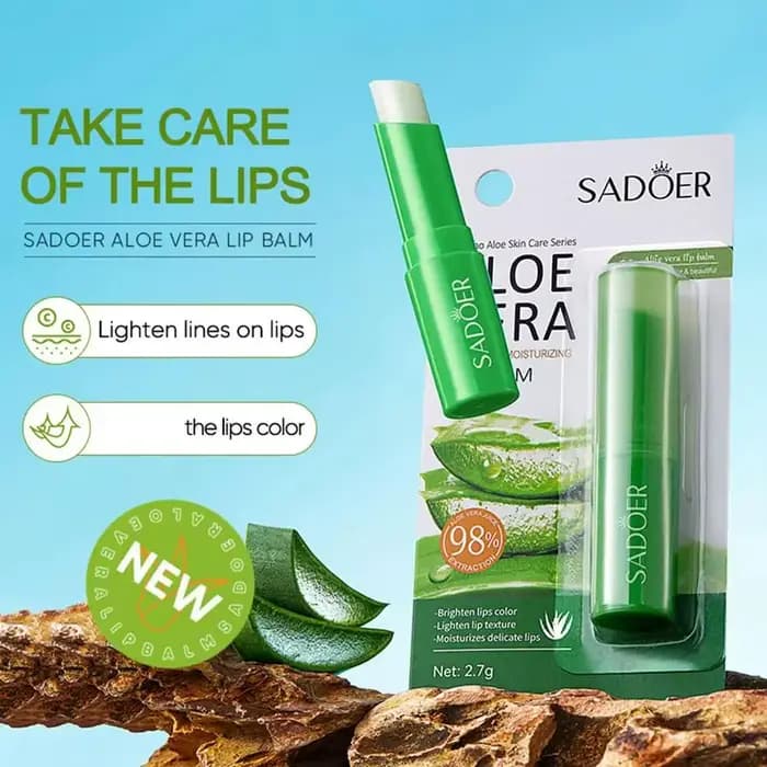 Baume à lèvres réparateur hydratant rafraîchissant à l'aloe vera et aux vitamines