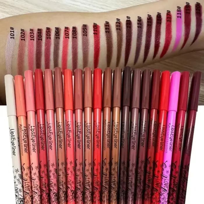 Crayon à lèvres mince 20 couleurs