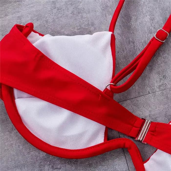 Bikini pour femmes été couleur unie Push Up Bandeau soutien-gorge pansement Y2k Style femmes maillots de bain