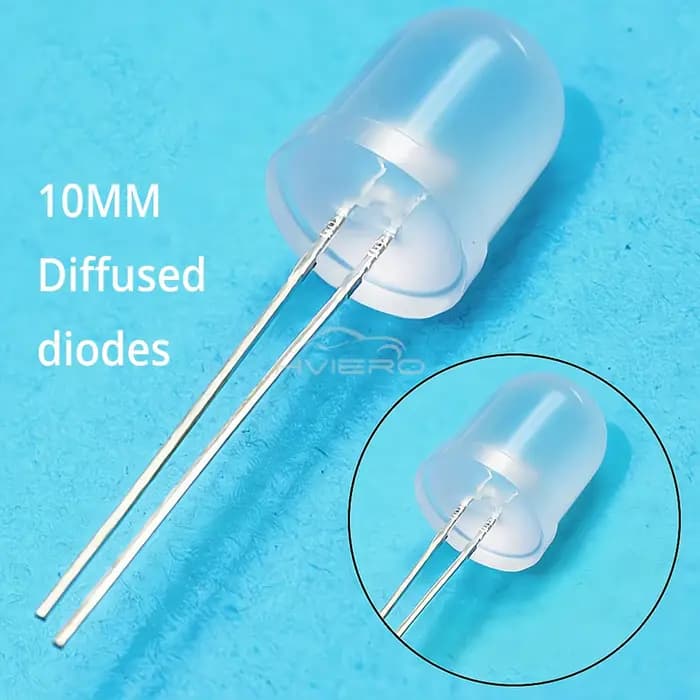 50/250 pièces 10mm Diode lampe Ultra lumineux eau claire diffuse blanc rouge vert bleu jaune Diodes électroluminescentes bricolage panneau d'affichage lumière