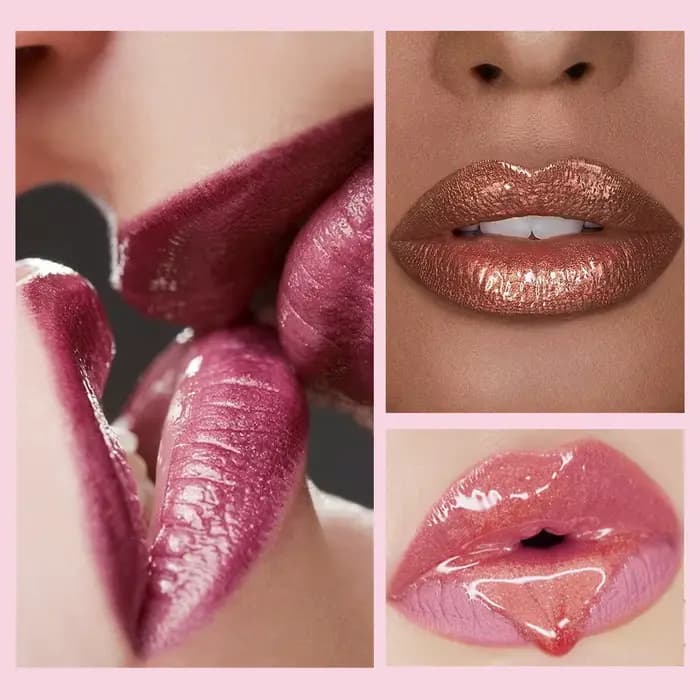Vernis à lèvres à paillettes vertes