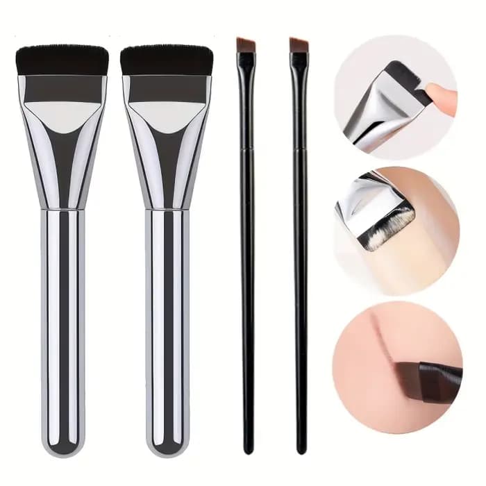 2 pinceaux professionnels pour fond de teint