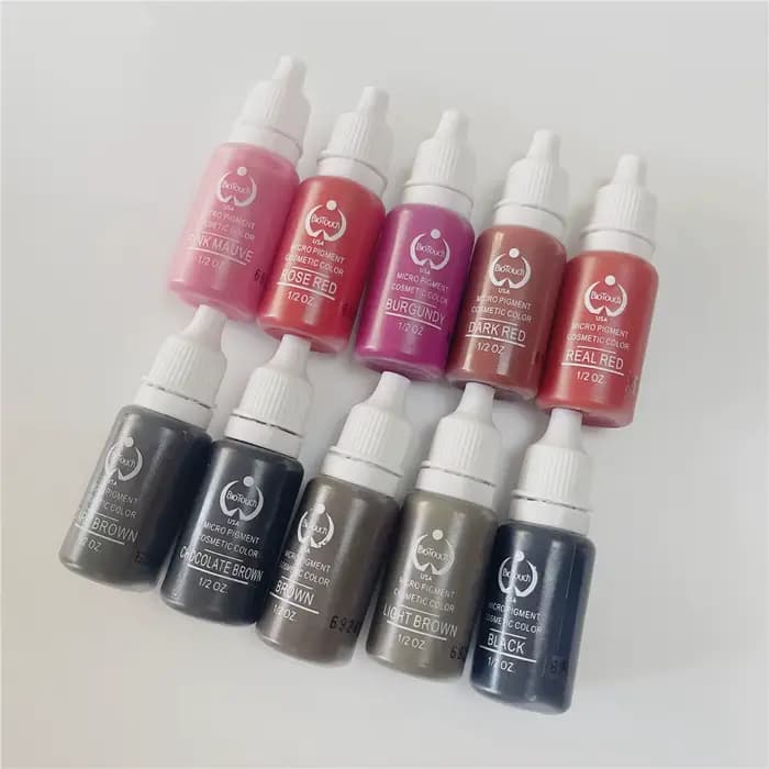 5 couleurs maquillage Permanent sourcil encre lèvres ligne des yeux ensemble d'encre de tatouage Microblading Pigment