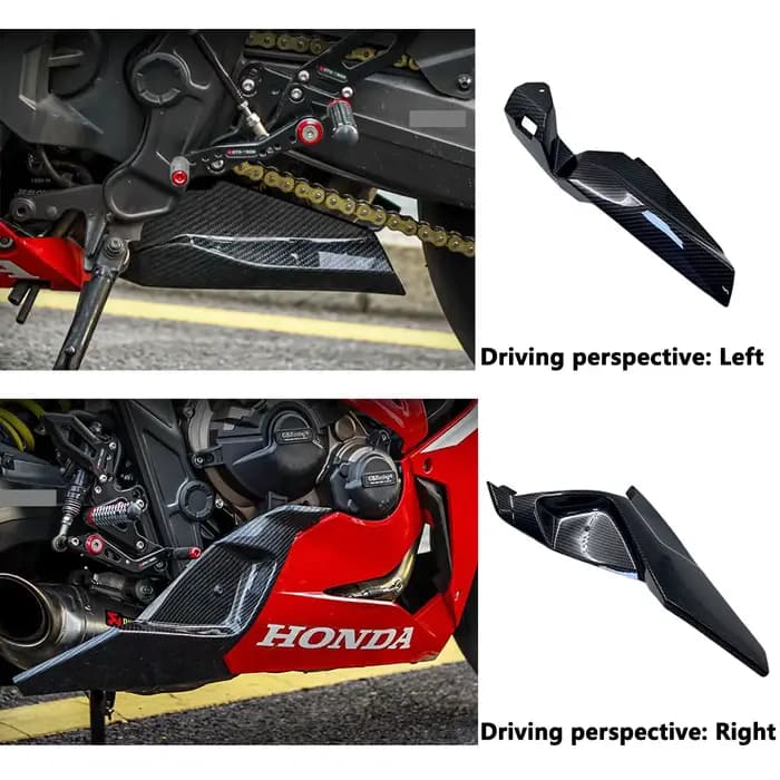 Carénage de couverture d'extension de plaque de protection inférieure de moto en carbone pour Honda CBR650R CBR 650 R 2019 2020 2021 2022 2023 2024