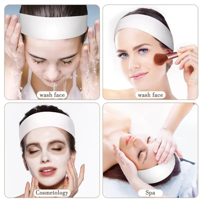 50/100/200 pièces bandeaux faciaux jetables pour femmes – bandeaux de spa non tissés doux pour les soins du visage, le maquillage, les soins de la peau et l'usage en salon
