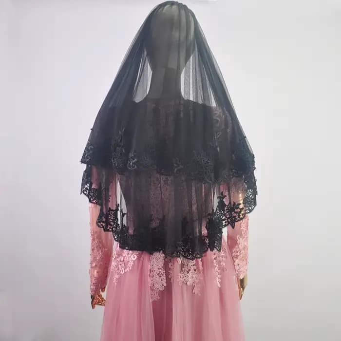 Voile de mariée élégant en dentelle à deux couches avec peigne, accessoires de mariage pour femmes, blanc ivoire, 2024