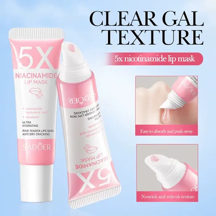 Masque pour les lèvres repulpant en Niacinamide 5X – Hydratation intense et anti-séchage