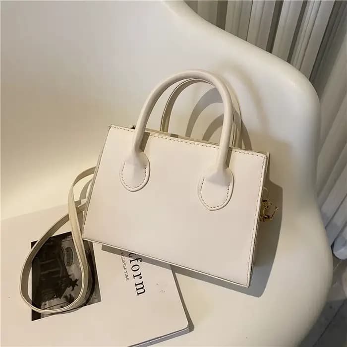 Sac à main carré tendance pour femme, mini sac bandoulière simple, sac à bandoulière minimaliste à poignée supérieure, sac de créateur de couleur unie