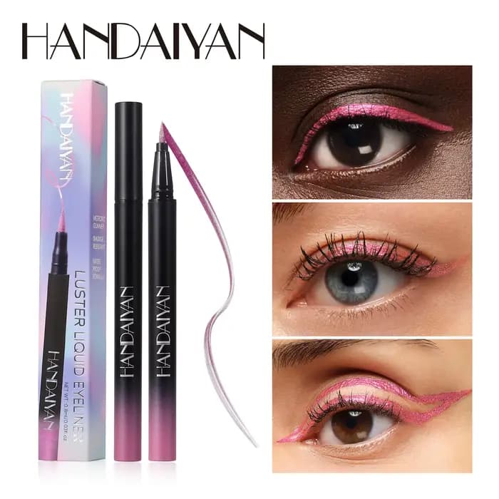 Stylo Eyeliner liquide métallique or violet