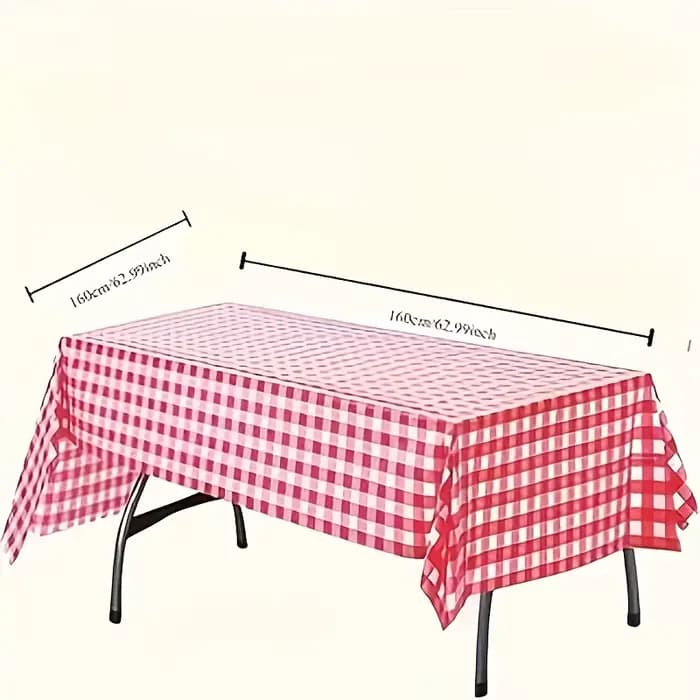 Nappe à carreaux rouge et blanc (1/3/5 pièces) - Parfaite pour les pique-niques en plein air, les fêtes d'anniversaire, la décoration de la pièce et les célébrations de vacances ! Nappe en plastique r
