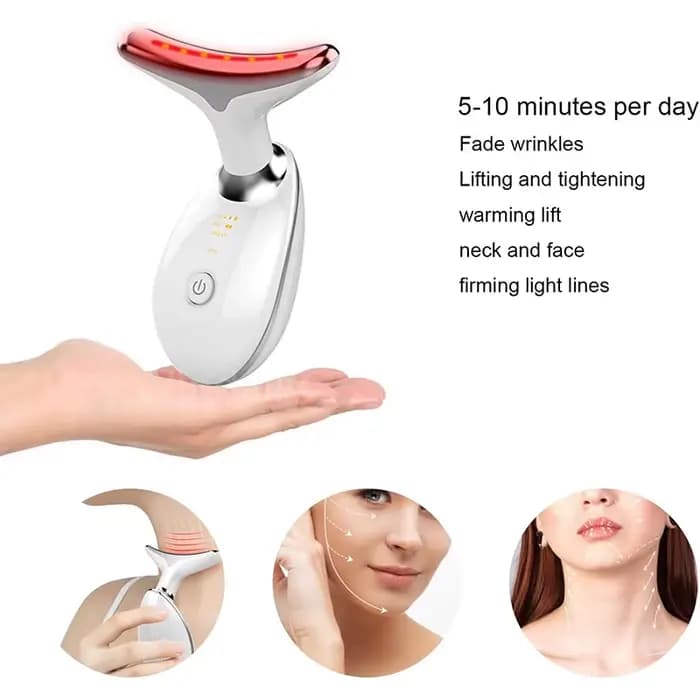 Lifting du visage 7 couleurs, appareil de beauté du cou, masseur mince, Lifting du visage, raffermissement du visage, dissolvant de rides, soins du visage, Machine de beauté