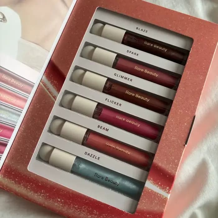 Rare Beauty Gloss à lèvres scintillant 6 couleurs Beam Flicker Glimmer Blaze Fine Sparkling