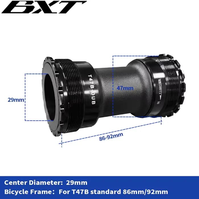 Support de pédalier pour cadre de vélo de route BXT T47, 24 mm/29 mm, juste pour cadre de route, outil d'installation BXT-Model-145 T47, BB T47 en aluminium