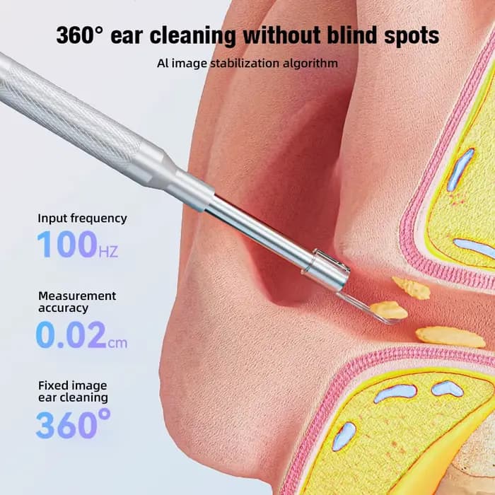 Caméra endoscopique auriculaire, écran LCD 4.3 pouces, Otoscope avec caméra auriculaire légère avec outils d'élimination du cérumen