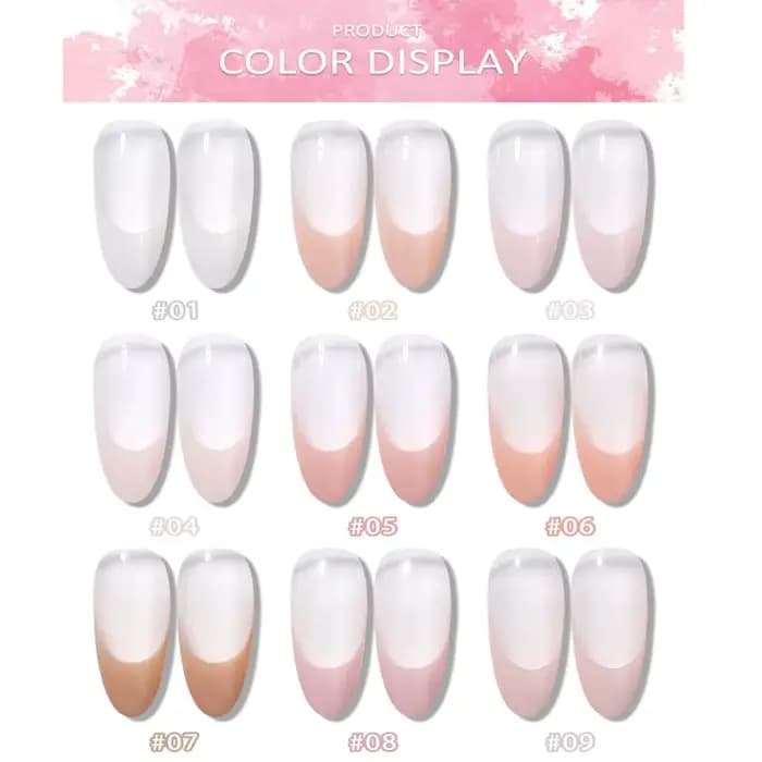 Vernis Gel Solide Dégradé Rose 9 Couleurs