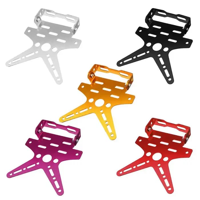 Couvercle de plaque d'immatriculation universel en aluminium réglable, support de plaque de planificateur de moto, support rapide, pièces de vélo de route