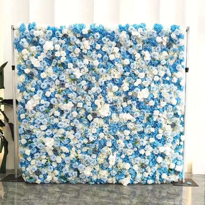 Panneau mural de fleurs 3D en soie, Rose, décoration murale florale pour mariage, décoration de maison, arrière-plan, boutique, Arrangement Photo de fête
