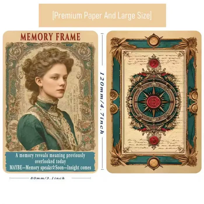 Cartes Oracle pour Journal de Déchets |   Jeu de cartes Oracle artistique vintage pour le journalisation, la découverte de soi et l'inspiration quotidienne