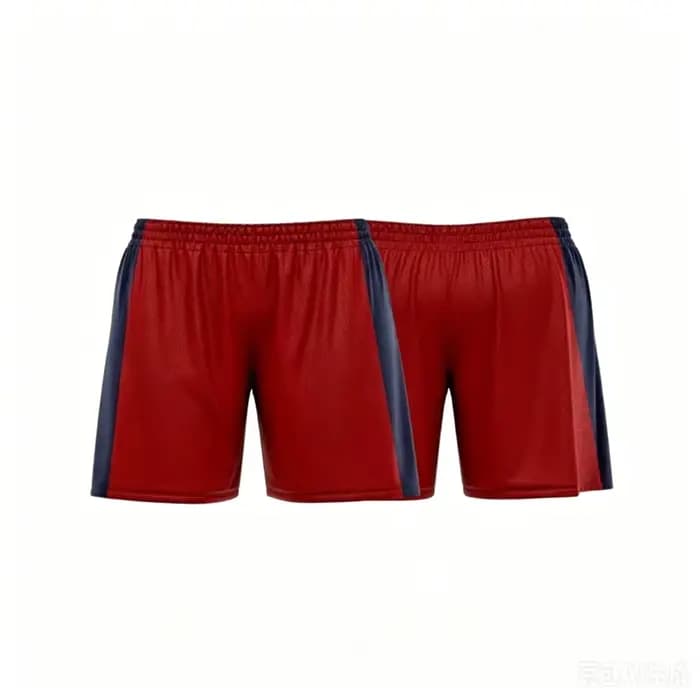 Short de plage rouge personnalisé avec numéro, respirant et tendance pour l'été