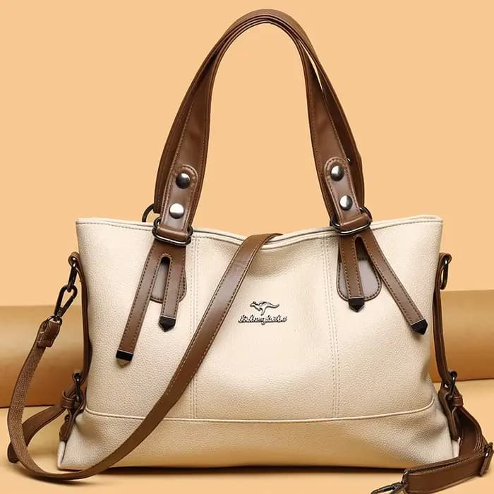 Sac à main en cuir souple de grande capacité pour femmes, sac à bandoulière à la mode, sac fourre-tout rétro de style américain, fait à la main, résistant à l'usure