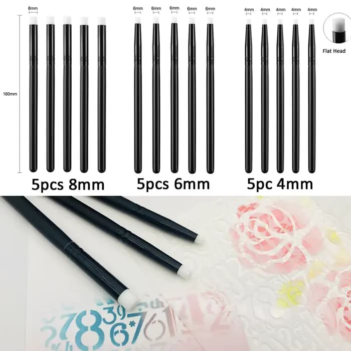 Mini pinceau de maquillage plat et incliné