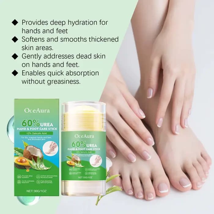 Bâton de baume pour les mains et les pieds avec cire d'abeille pour peau sèche et craquelée, apaisant, réparateur des talons rugueux, mains Non grasses, taille de voyage 30g