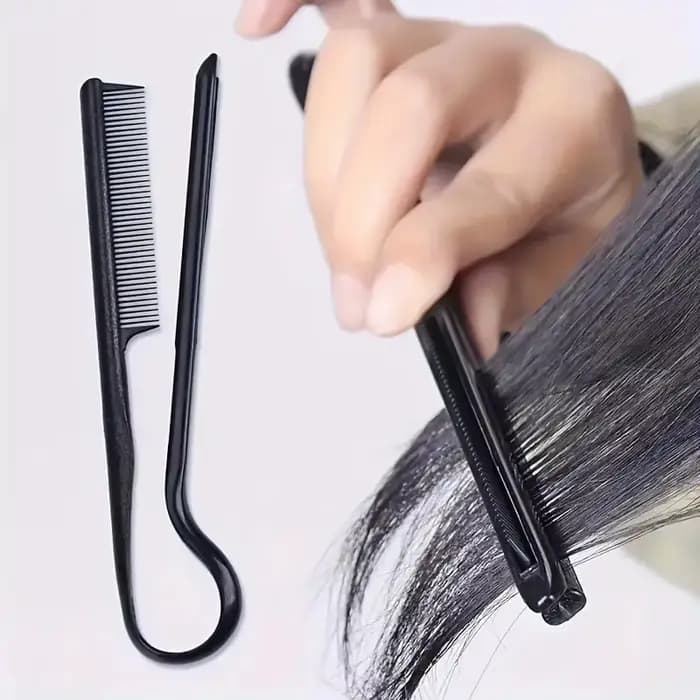 Peigne en V pour cheveux, coiffure, finition, lissage, attelle, outil de coiffure, clip spécial pour perruques