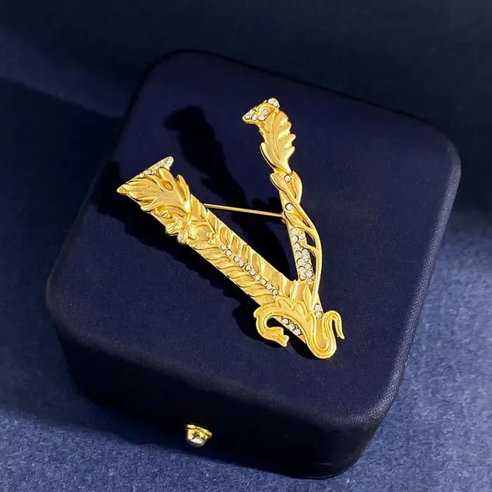Broche baroque en forme de V, vintage pour femmes et hommes, accessoires de manteau, épingles, bijoux