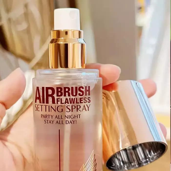 CT Face Foundation Setting Spray et Poudre Compacte Fond de Teint Liquide Lissant Super Fini Contrôle du Sébum