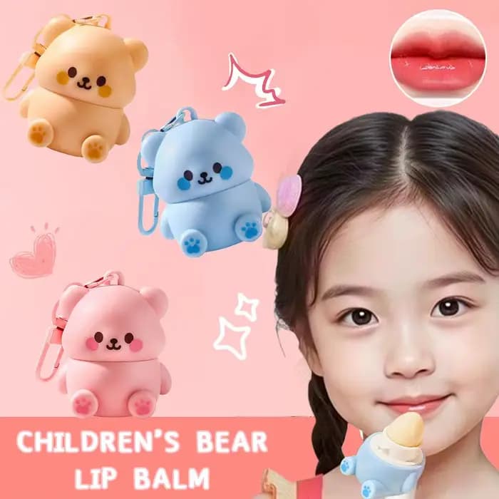 Baume à lèvres pour enfants Ours – Fraise/Myrtille/Miel – Hydratant